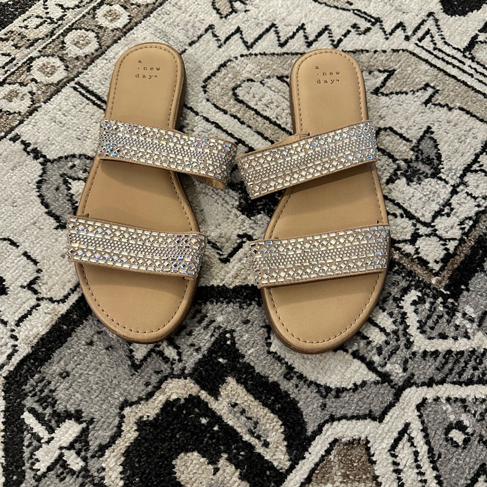 A new day sparkly sandals